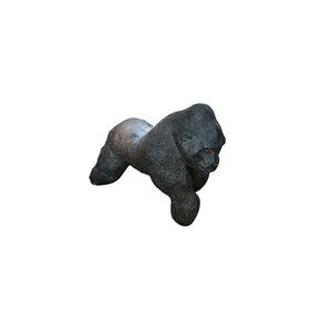 Black Gorilla Figurine Animal Sculpture Made Of Resin For Collectors Or Home Dec